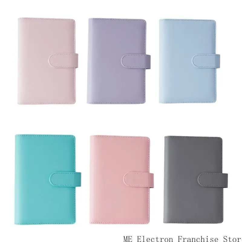 

Leather 6 Rings Binder with Inner Pocket Elastic Pen Slot Refillable 6 Rings Budget Binder for Notebook Refill Paper