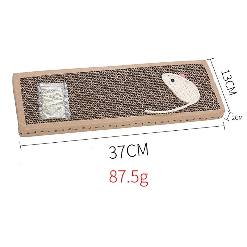 Wear-resistant Cat scratcher Catnip Cat Scratching Pad Pet Supplies Corrugated Paper Pad for Sharpen Nails Scraper Pet Cat Toys