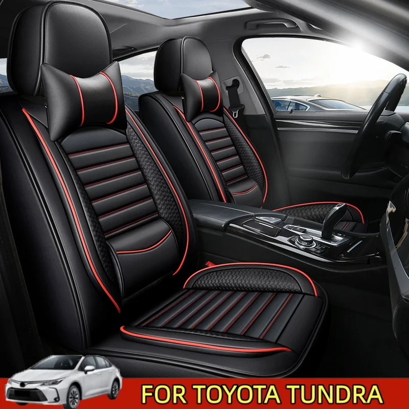 

FOR TOYOTA TUNDRA Car seat cover Waterproof PU leather comfortable waist-fixed luxury full set 5 seat full wrap seat cover