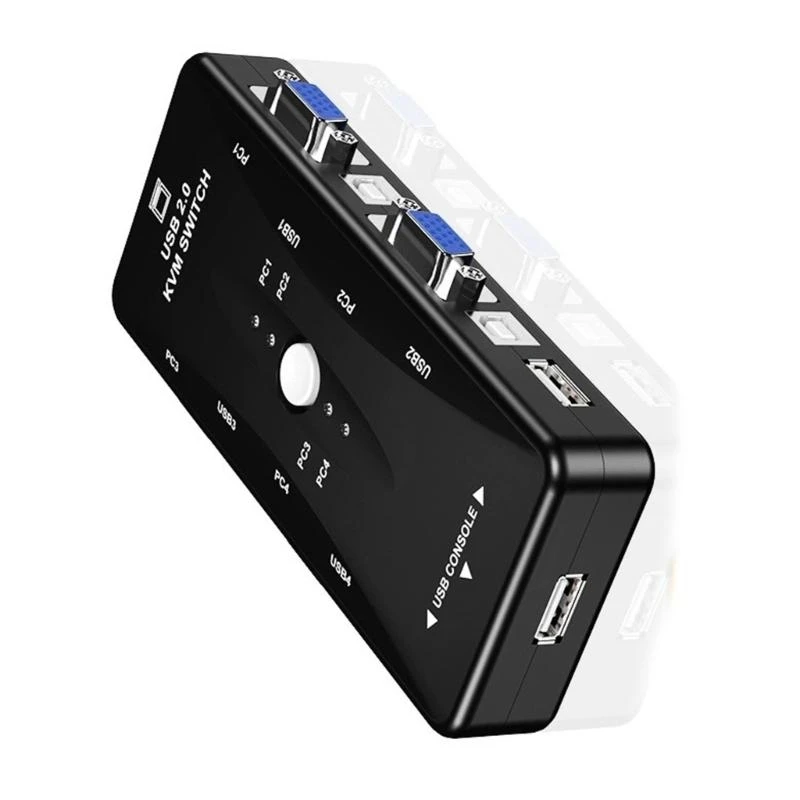 Durabilidade USB2.0 KVM Switcher 1080p VGA Splitter para uso flexível computador