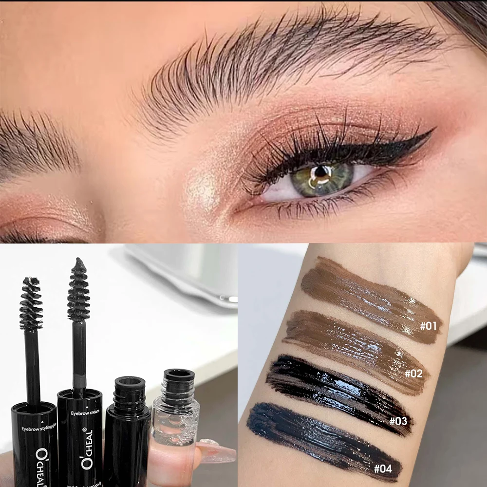 Wild Eyebrow Styling Dye Augenbrauencreme, 2-in-1, transparent, flüssig, Augenbrauenfassung, Wachs, wasserfest, langlebig, Wimpern-Brauen-Tönung, Kosmetik