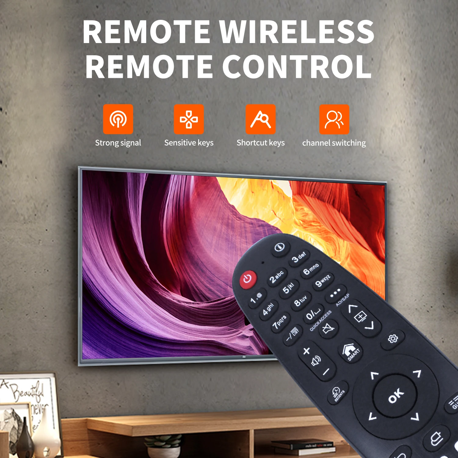 Universal 1818A Remote Replacement Control For LG and Samsung Series TVs (NO VOICE NO POINTER Function)