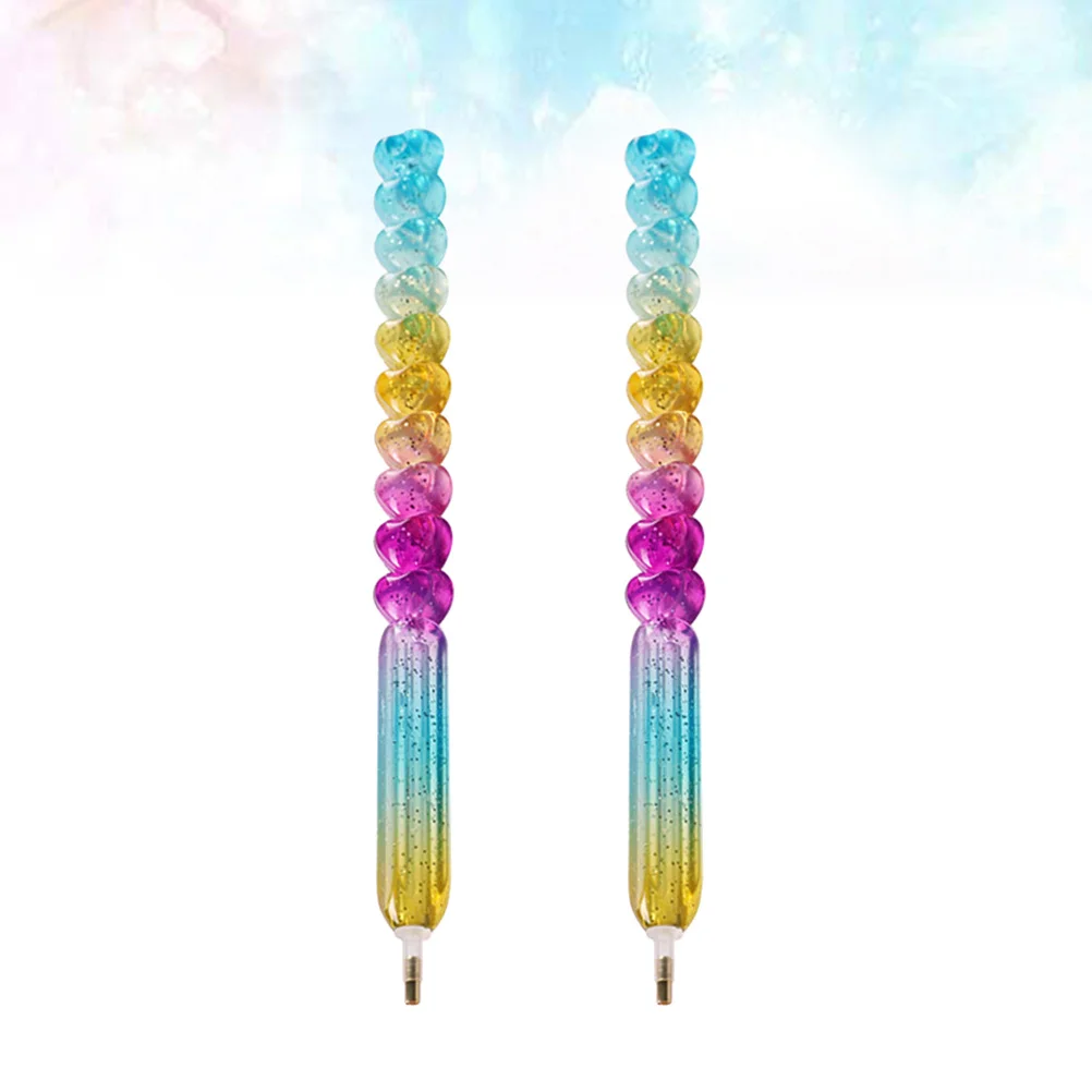 

2pcs Dotting Pen For Rhinestones Picker Plastic Single Headed Point Tool Durable Non-Corroding Craft Art Design