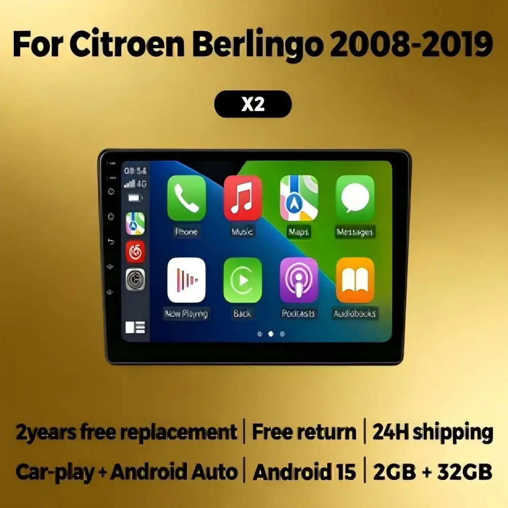 

Автомагнитола MEKEDE Android 15 для Citroen Berlingo B9 Peugeot Partner 2008-2019, автомобильная стереосистема с Carplay, мультимедиа для авто