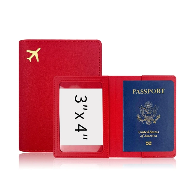 Durable Simple Plane Passport Holder for Men and Women Card Case Travel Gift