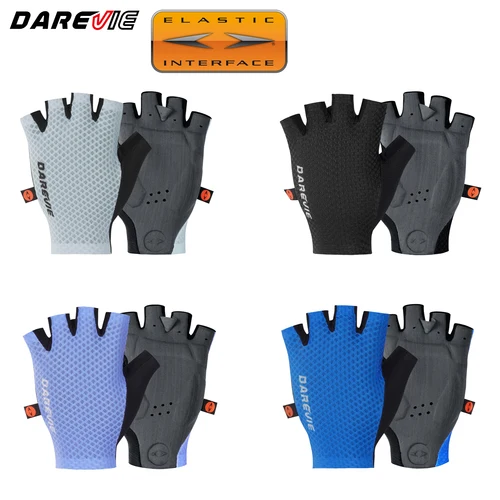 DAREVIE Guantes de ciclismo para hombre, interfaz elástica del equipo PALM, almohadilla de 80 KG/m3, antideslizantes, a prueba de golpes, duraderos