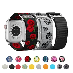 Correa de nailon para Apple watch Ultra 2, banda de 49mm, 45mm, 44mm, 42mm, 38mm, 40mm, 41mm, pulsera iWatch Ultra 2 series 9 7 6 3 8 SE