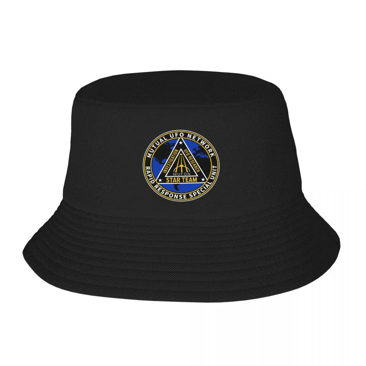 MUFON (Mutual UFO Network) Rapid Response Special Unit Emblem Bucket Hat Mountaineering Hat Man For The Sun Man Women's