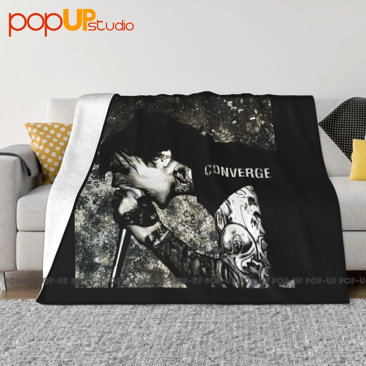 Converge Jacob Bannon American Metalcore Blanket Textile On The Sofa Cover Blanket