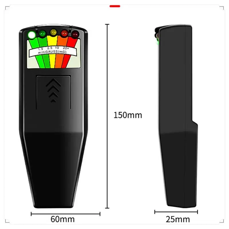Digital Electromagnetic Field Radiation Tester K2 Handheld 5 LED Gauss EMF Meter For Ghost Hunting Personal Safety