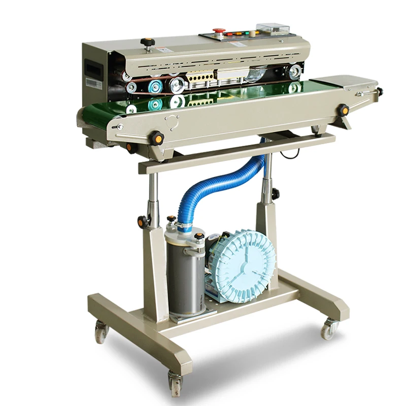 

Nitrogen Gas Flushing Band Sealer Continuous Sealing Machine Plastic Pouch Sealer