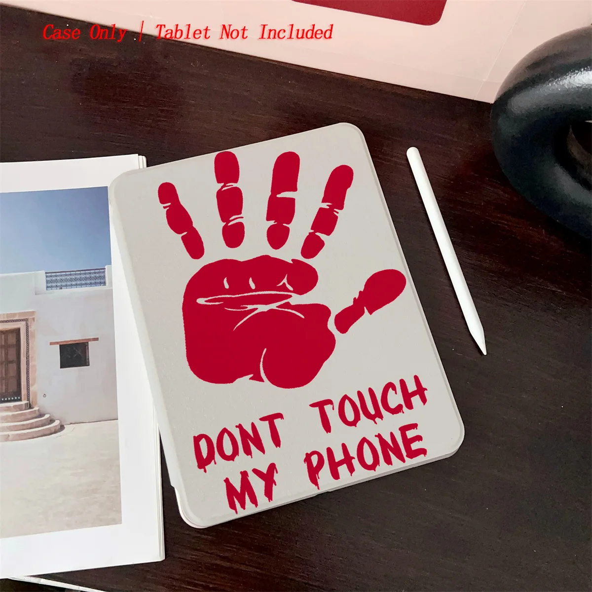 

Simple Fresh 360° Rotating iPad Book Cover with Pen Slot & Sun Pattern, Fits Multiple Apple Models