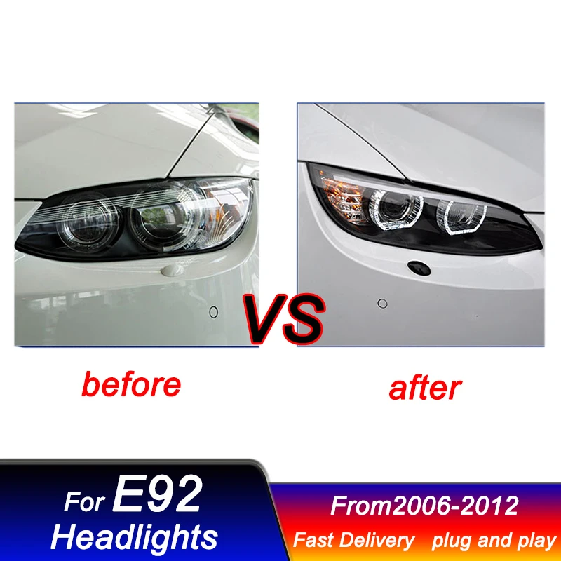 Car styling Headlights for BMW 3 Series E92 2006-2012 new full LED DRL Dynamic Signal Head Lamp Bi Xenon Beam Headlamp Accembly