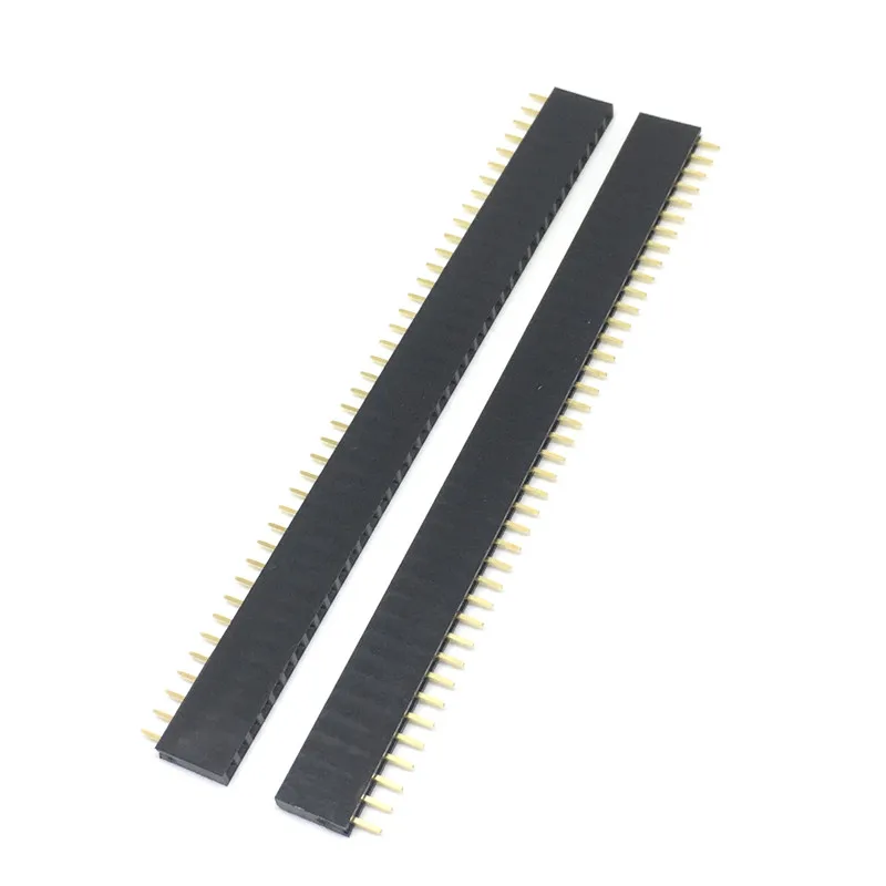 

10pcs 40 Pin 1x40 Single Double Row Male And Female 2.54 Breakable Pin Header Connector Strip For Arduino Black