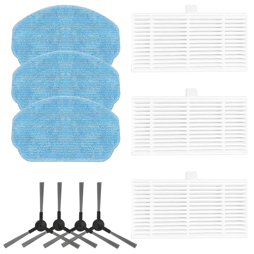 Side Brush Filter Mop Cloth Set For Nedis WIFIVCB01 Vacuum Cleaner Replacement Robot Sweeper Home Appliance Spare Part