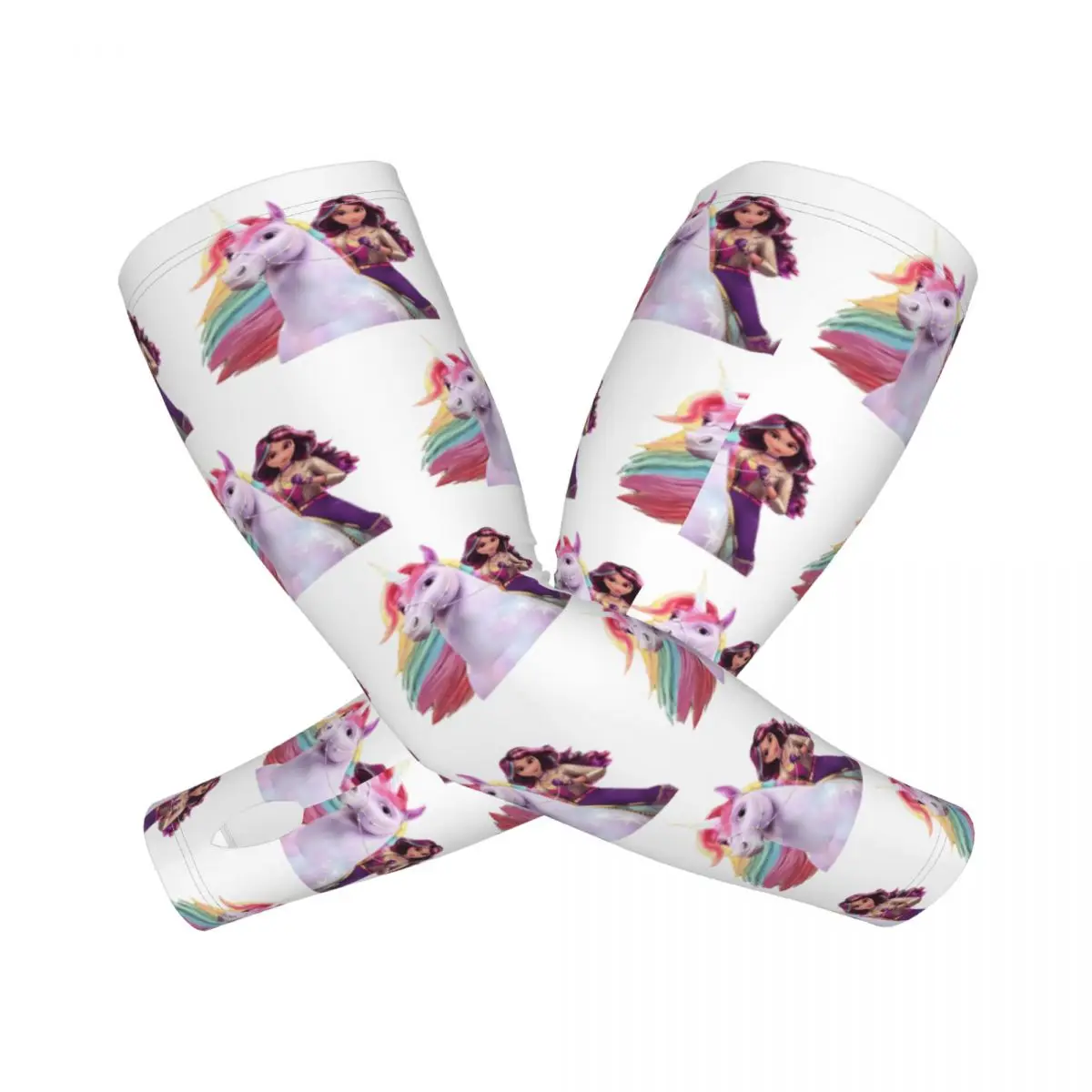 يونيكورن أكاديمية صوفيا وايلدستار أكمام أذرع تبريد خارجية من الشمس فوق البنفسجية غطاء حماية صيفي من الحرير الجليدي لركوب الدراجات وأكمام وشم