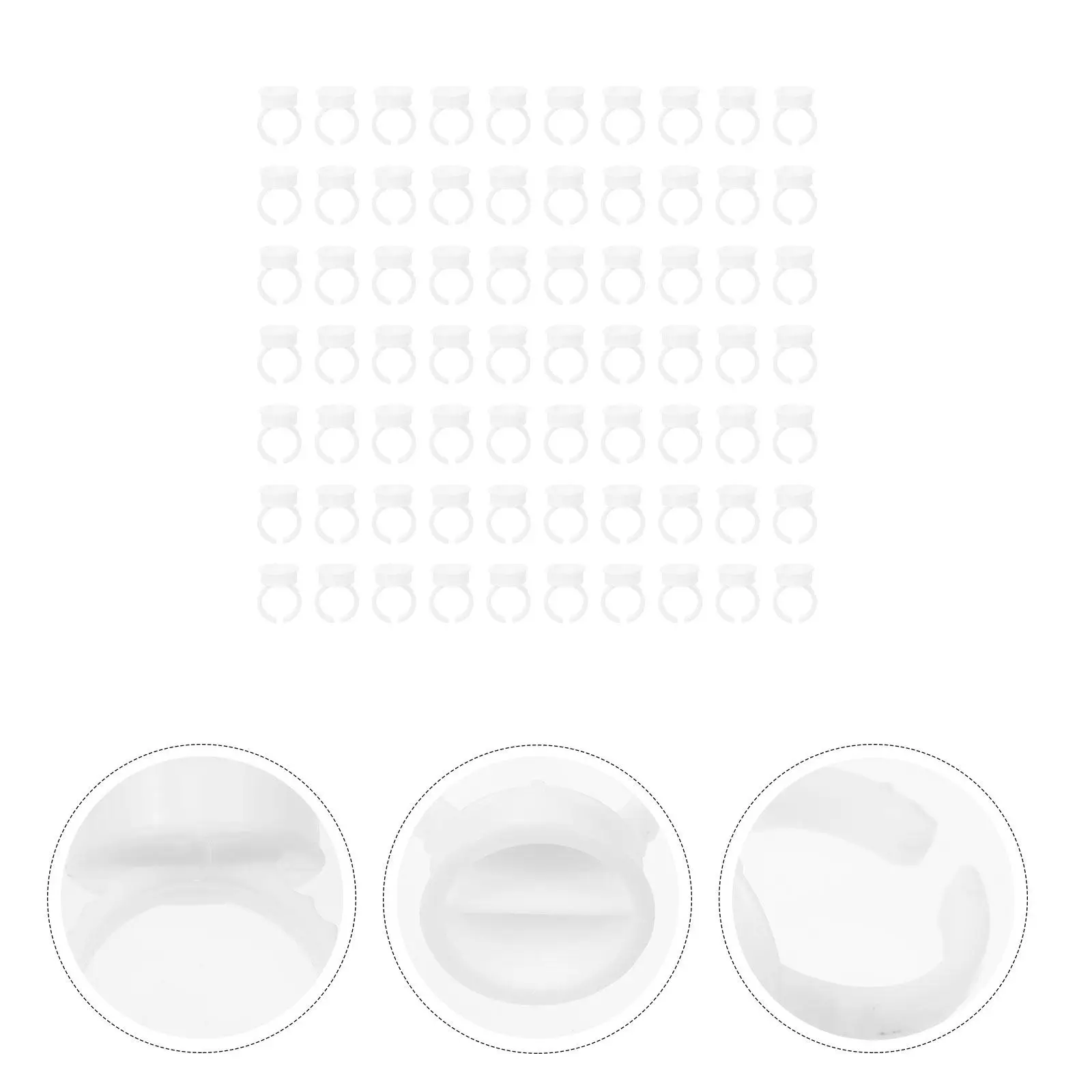 

500Pcs Disposable Pigment Ring Cups Strong Wear Resistant Tattoo Ink Holders Eyelash Makeup Tool Beauty Salon Accessories