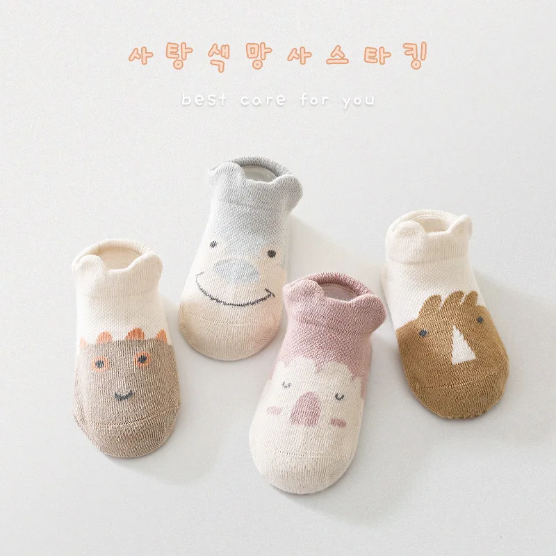 Cute Cartoon Children Floor Sleeping Socks Spring Autumn Anti-slip Stitch Baby Slippers Stockings for Child Girl Boy Accessories