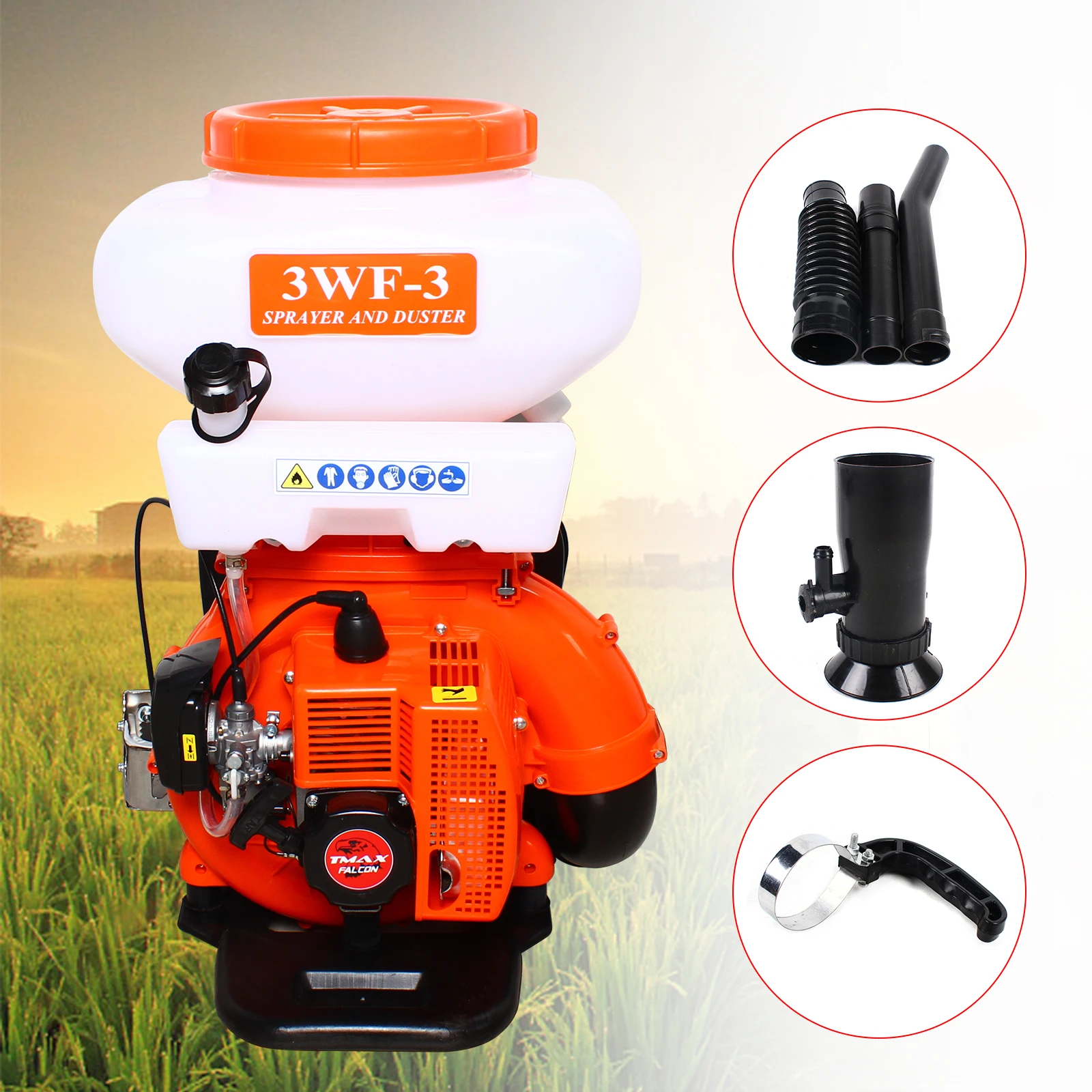 OUT OF STOCK-7500r/min Backpack Fogger Dusting Blower Agricultural Gas Mosquito Insecticide 3WF-3 14L Stroke Sprayer