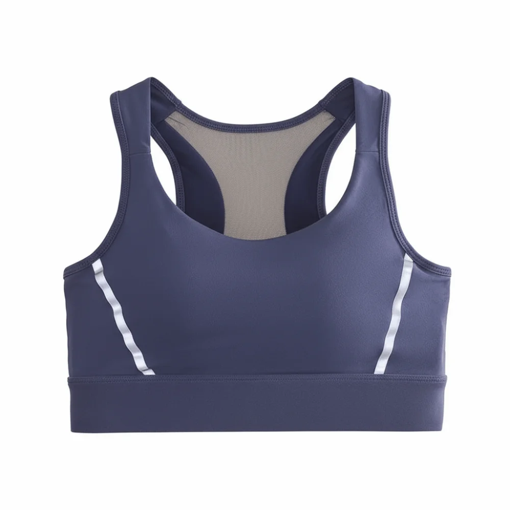 

Solid Color I-shaped Sports Bra Plus Size Anti-shake Yoga Seamless Bra Lingerie Moisture-Wicking Underwear for Women Gym