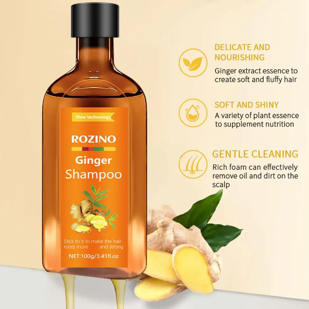 

Ginger Shampoo Cleaning Scalp Repair Dry Frizzy Damage Refreshing Shampoo Soft Nutrition Bar Pure Plant Hair Care 100g