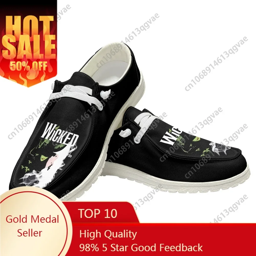

WICKED He Musical Elphaba Wicked Witch Casual Shoes Flat Shoe Men Woman Breathable Outdoor Lightweight Footwear Custom Shoes