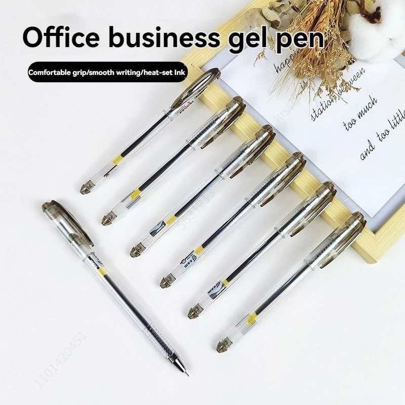 12 pièces stylo Gel école noir bleu 0.5mm stylo à bille stylo à encre Gel encre noire, écriture lisse pour les enseignants fournitures de bureau et scolaires