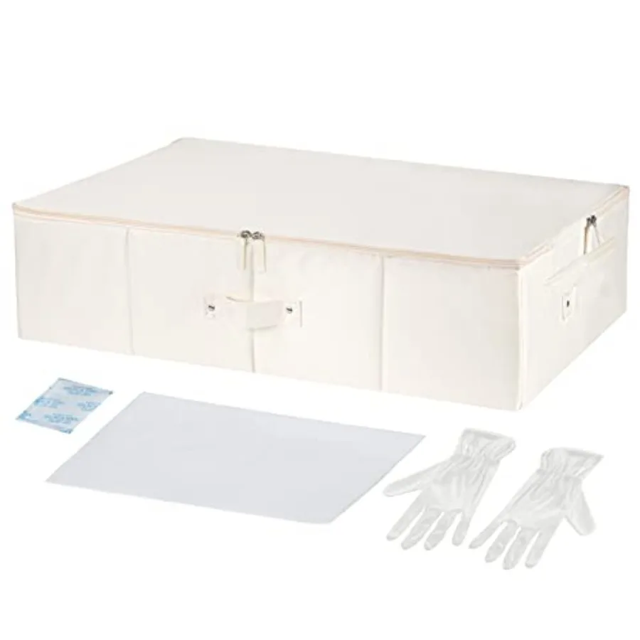 

Wedding Dress Storage Box - Wedding Dress Preservation Box with 20 Sheets of Acid Free Tissue Paper for Storage Wedding Dress S