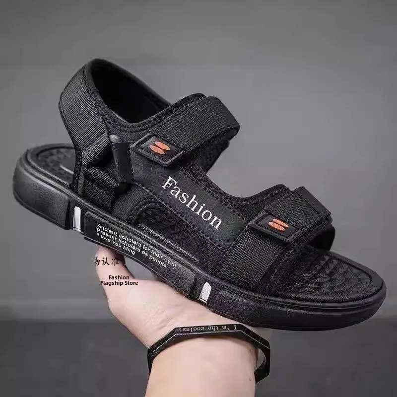 

Men's Soft Sole Sandals Wearable Outdoor Summer New Fashion Sports Driving Slippers Two-Purpose Shoes Casual Slip-On Shoes