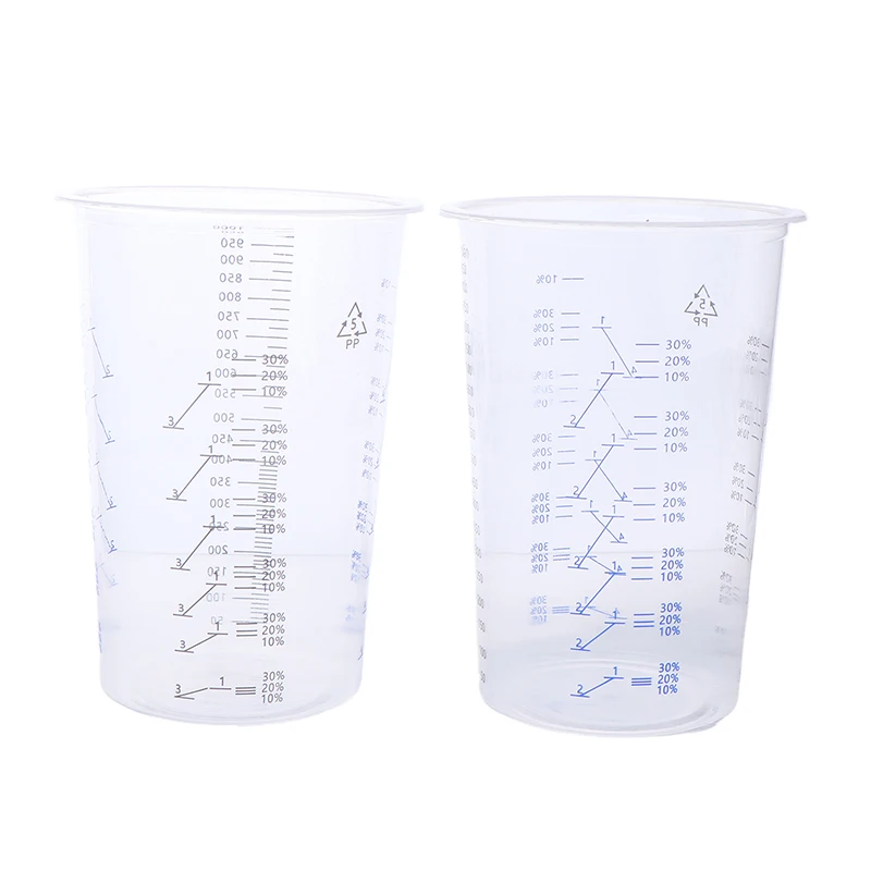

New 10 Pcs Paint Mixing Calibrated Cup Plastic Paint Mixing Cups 1000Ml Mixing Pots For Accurate Mixing Of Paints And Liquids