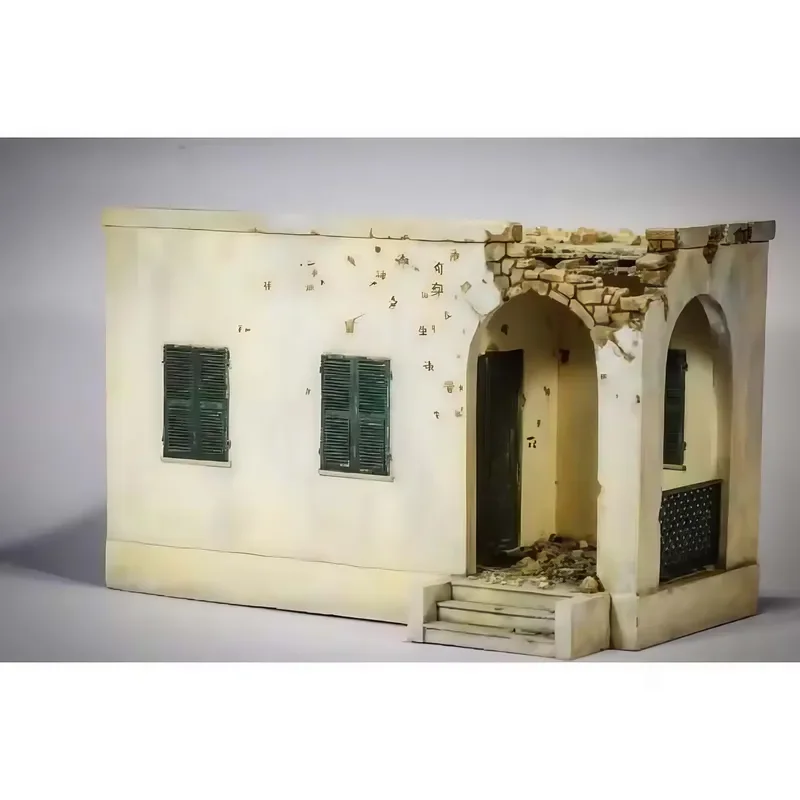 

1/35 Model Inn Resin Model War Damaged House Scene White Model Figurine Unassessed And Unpainted Kit New Static