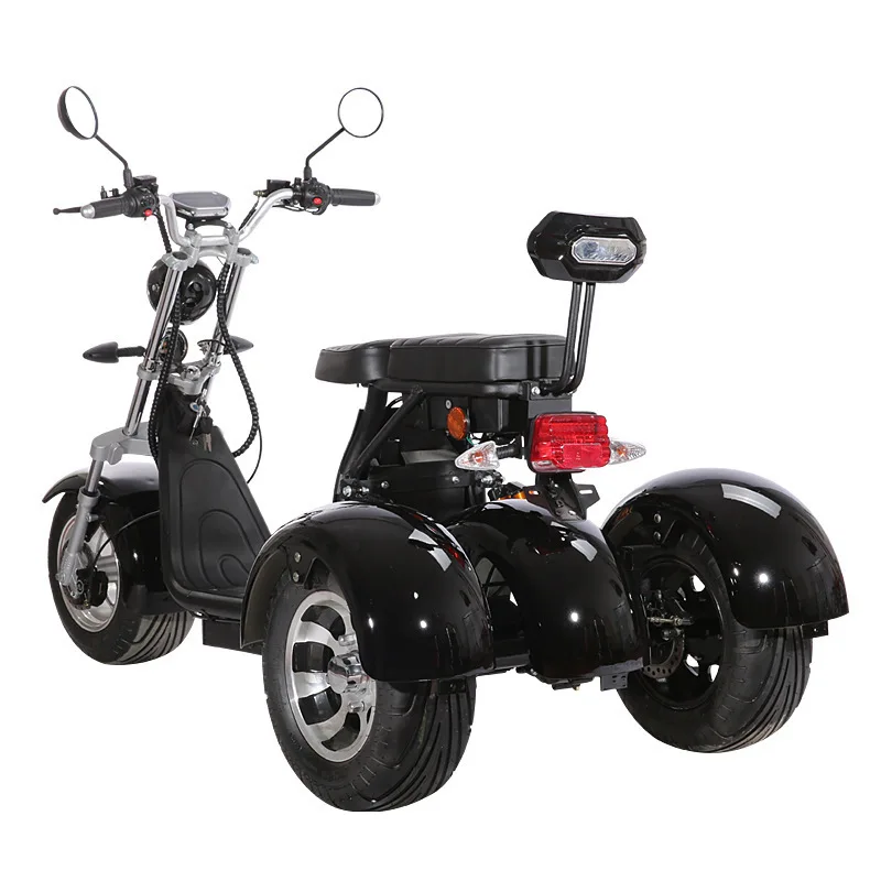 2500W Electric Tricycle 12Inch Adult Household Child Pick‑Up Lithium Battery Vehicle FatTire Design Elderly Scooter ThreeWheels