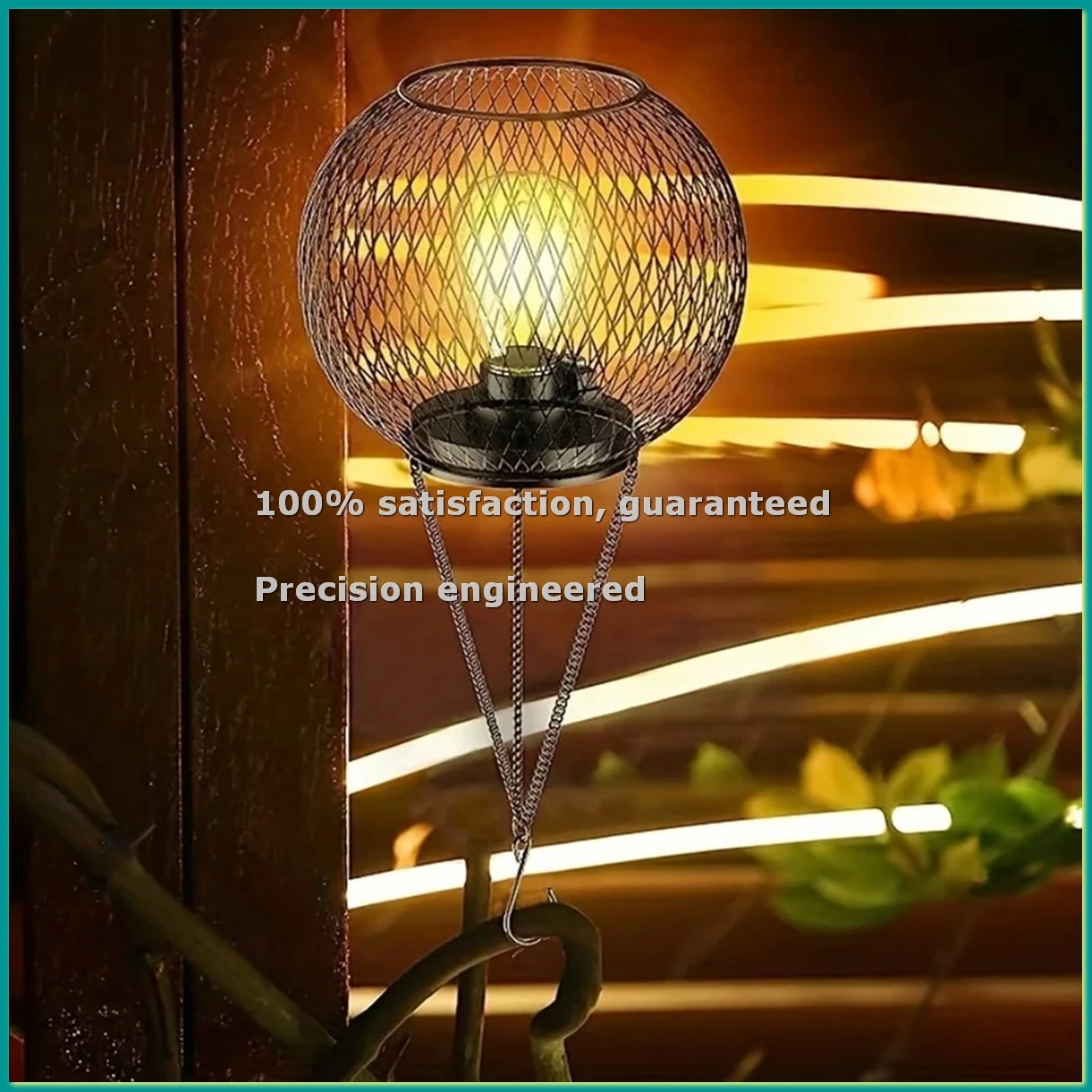 

2 шт. уличных солнечных фонарей, подвесные солнечные светильники, декоративное светодиодное освещение, металлические водонепроницаемые светильники для деревьев - ABLA