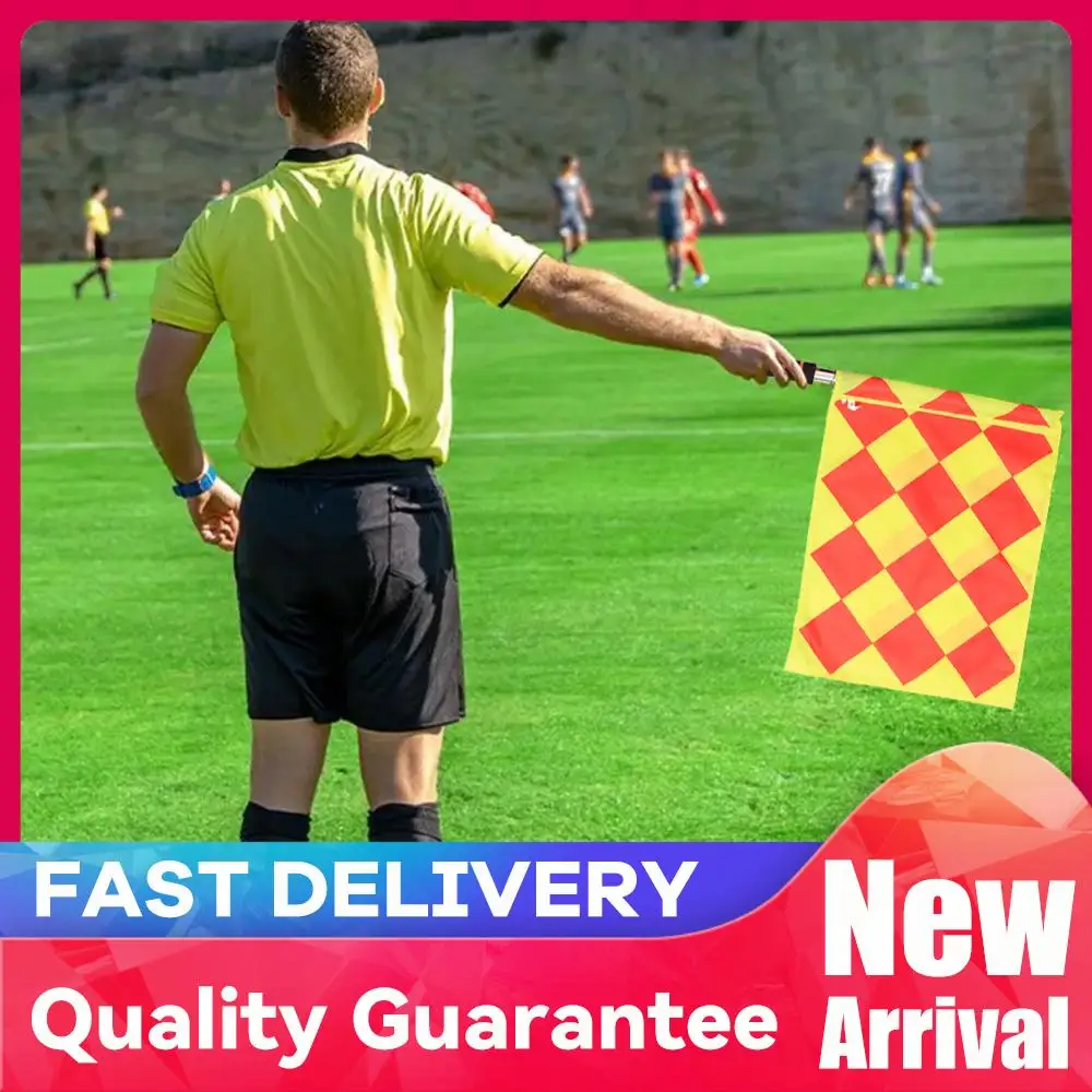 

Soccer Referee Kit Soccer Referee Flag Red and Yellow Cards Referee Whistle Sport Training Useful Referee Tool