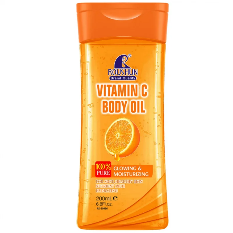 200ml roushun vitamina c óleo corporal cuidados com a pele óleo hidratante cuidados hidratantes adequado para todas as estações corpo rosto mão