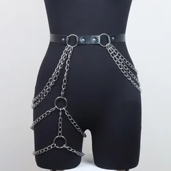 Fashion belts Female Street Style Waist Belly Chain Belt Adjustable Punk Belt Bondage Caged Chain Gothic Clothing Accessories