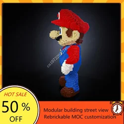 4787PCS MOC Life-Sized Sculpture Series Plumber Mega Figure Model Building Blocks Bricks DIY Creative Assembly Toy Gifts