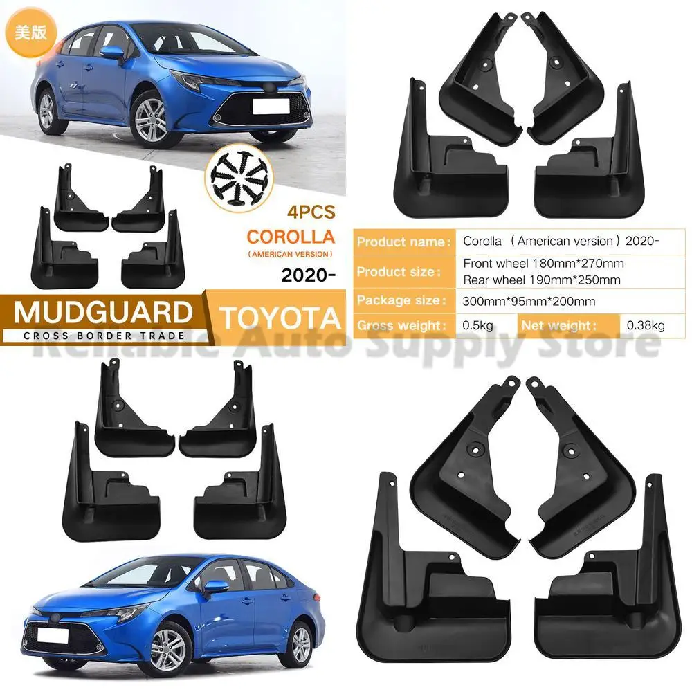 

For Toyota Corolla 2020-2025 USA Version Mudflaps Fender Liners Front Rear Car Accessories High Quality Durable Protection