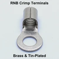 100 Uds RNB anillo de latón bloque de terminales desnudo conector terminales de Cable puntas de prensado tiras de conexión eléctrica 12V 2,5mm 4mm 6mm