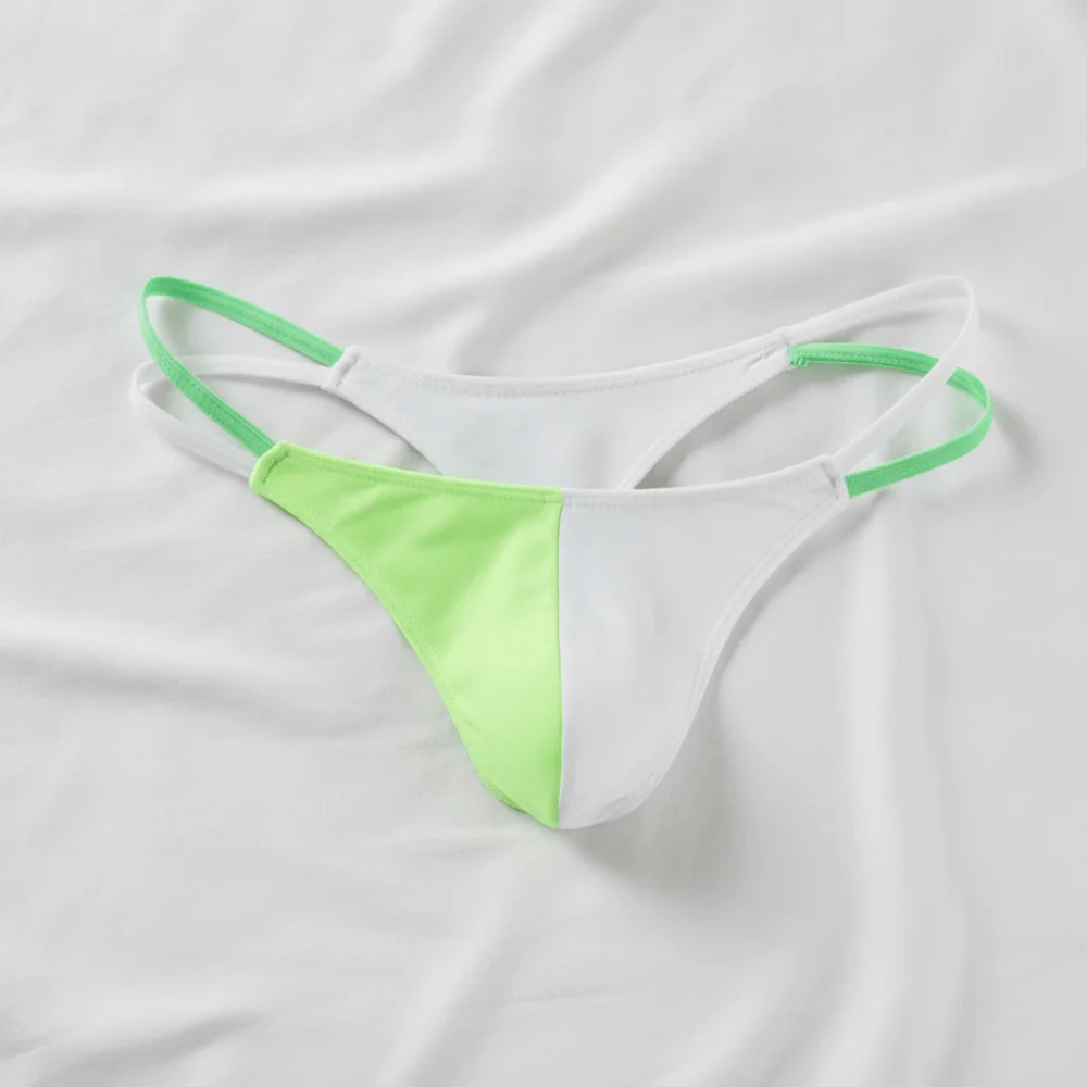 Soft Low Waist Men Ice Silk Thongs Thin Strap Lingerie Men's Panties T-back Underwear Male Briefs Sports