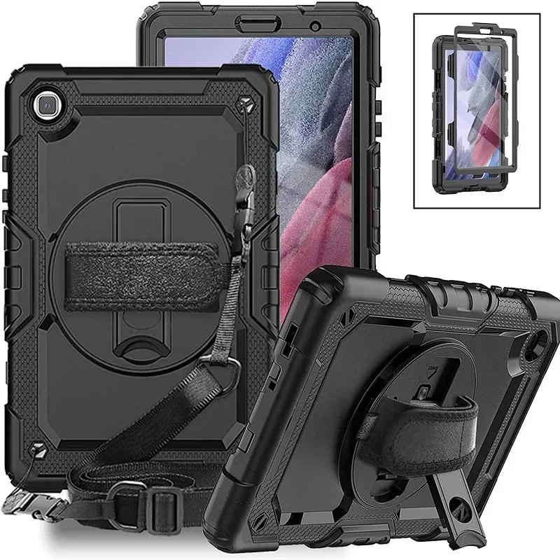 Case For Samsung Galaxy Tab A8 10.5 SM-X200 X205 X207 2022 Tablet Cover A9+Plus 11 A9 8.7 Kid Capa Screen Protector+Handle Strap