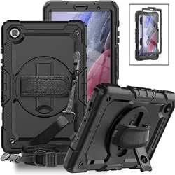Case For Samsung Galaxy Tab A9 8.7 SM-X110 X115 2023 Tablet Cover A11 A9+Plus 11 A11 8.7 Kids Capa Screen Protector+Handle Strap