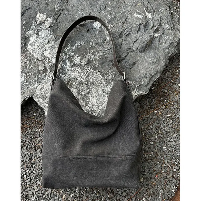 

Изношенная холщовая большая сумка ewpaion Jennie, большая вместительная сумка через плечо с напуском, Briti Sle для отдыха, чистый цвет