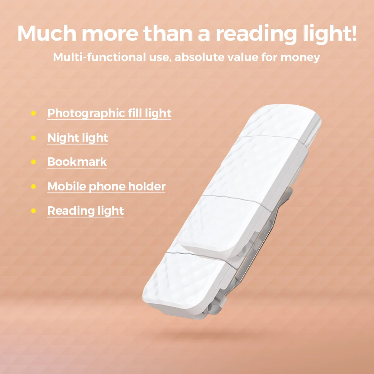 Rechargeable Reading Light with 3 Color & 5 Brightness, Adjustable Angles Portable Book Lamp for Bed,30 Mins Timer for Kids Room