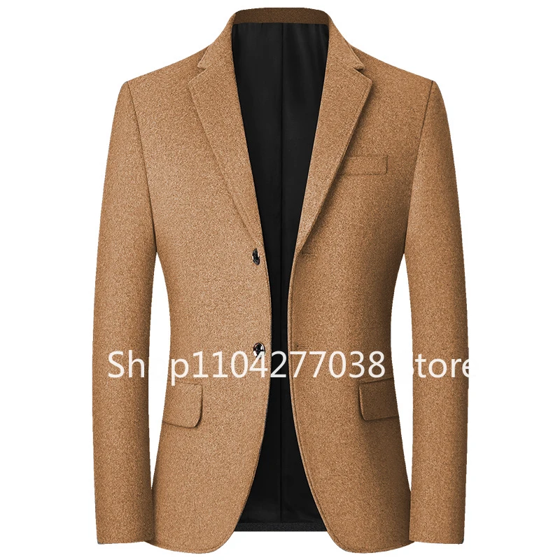 

Elegant Men's Tuxedo Suits Notched Lapel Single Blazer High Quality Business Casual Wedding Prom Coat