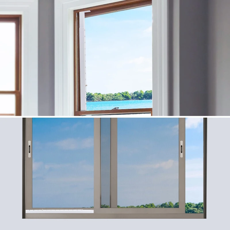 แถบรักษาความปลอดภัยหน้าต่างแบบปรับได้ (เหล็ก), แถบล็อคหน้าต่างด้านในเพื่อป้องกันการขโมย, จุกปิดหน้าต่างสําหรับหน้าต่าง