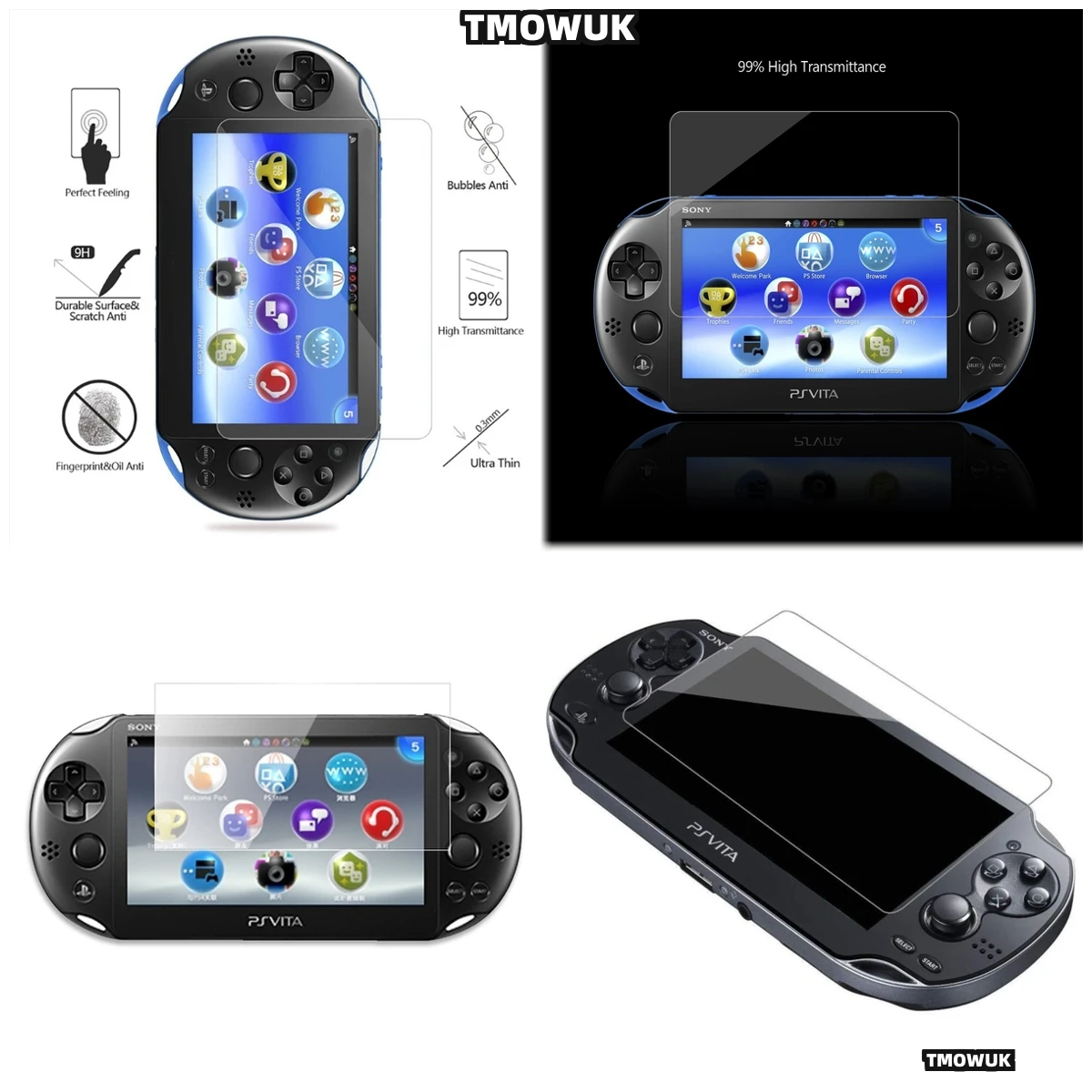 

HD Tempered Glass Screen Protector For Sony PS Vita 1000 PS Vita 2000, Scratch-Resistant, Bubble-Free Installation