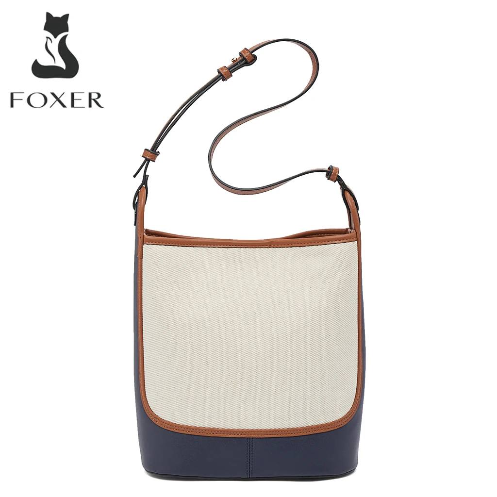 

FOXER Women Casual Shoulder Bag High Quality Lady Simple Crossbody Handbag Purse with Adjustable Strap
