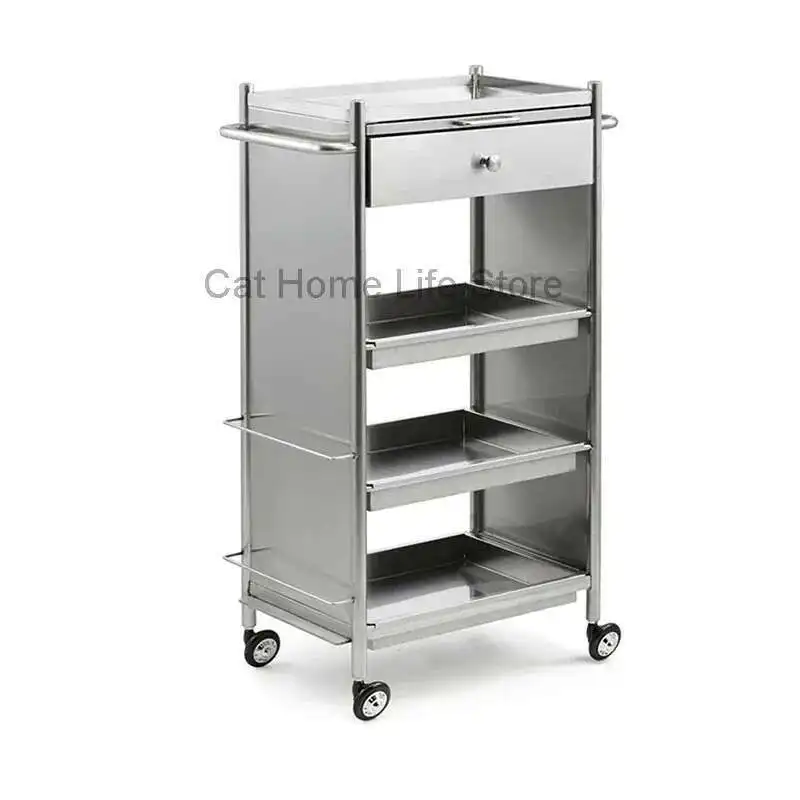 

Salon Chairs Shampoo Wheeled Trolley Cleaning Beauty Furniture Trolly Hairdressers Medical Rolling Utility Wood Professional the