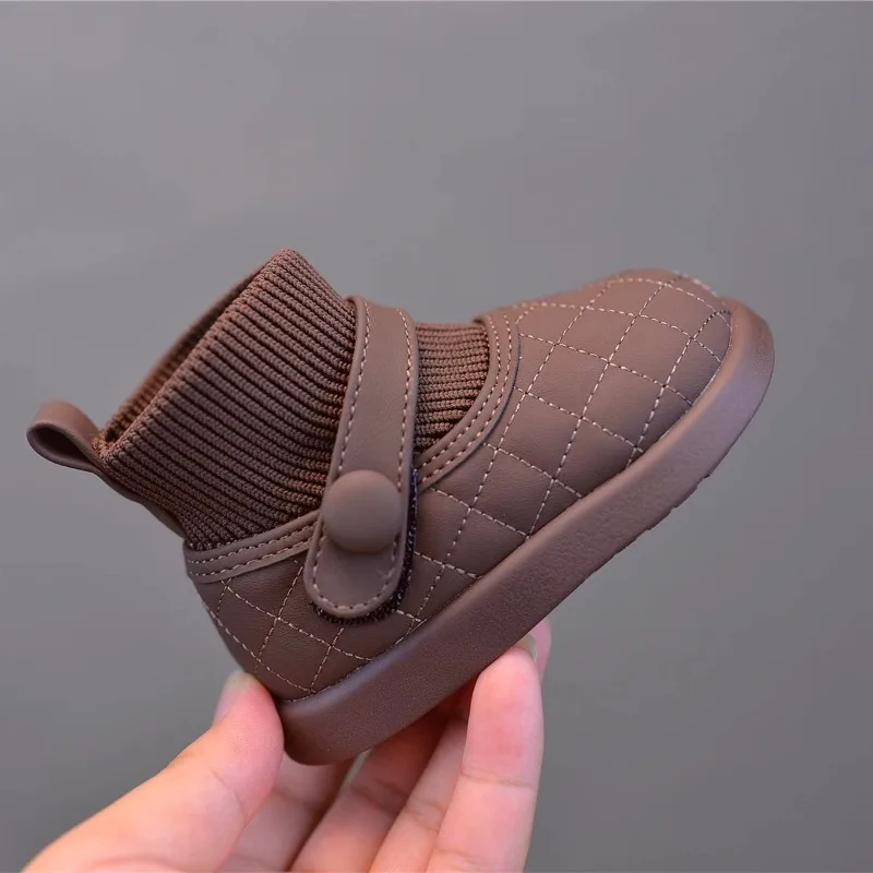Baby Girls Winter Soft Sole Fleece Lined Sock Shoes Infant Warm Boots for Toddlers